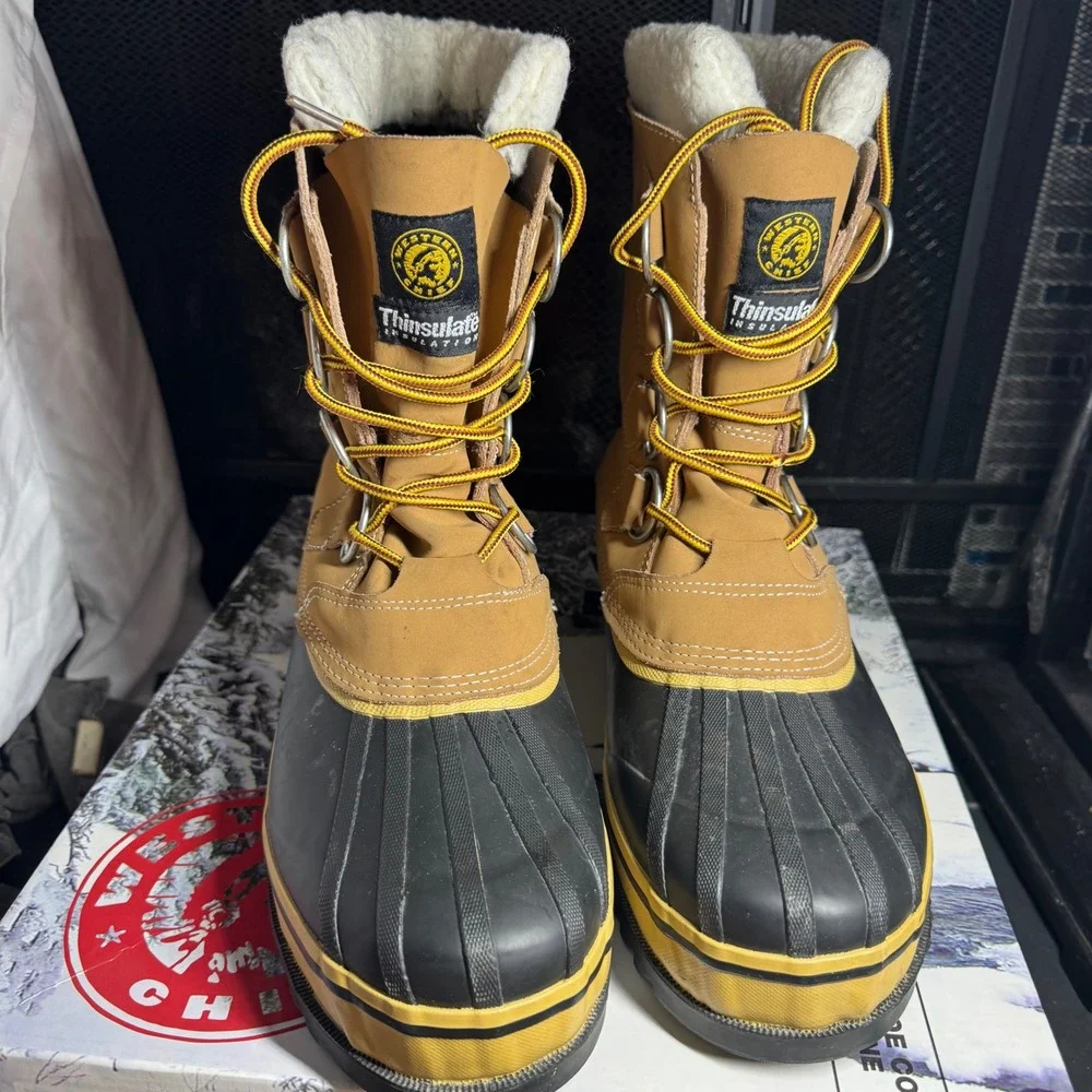 Western Chief Mens Arctic Snow Boots Sand Tan Winter Cold Weather Size 10 220053